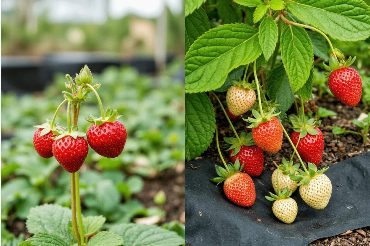 how tall do strawberry plants grow