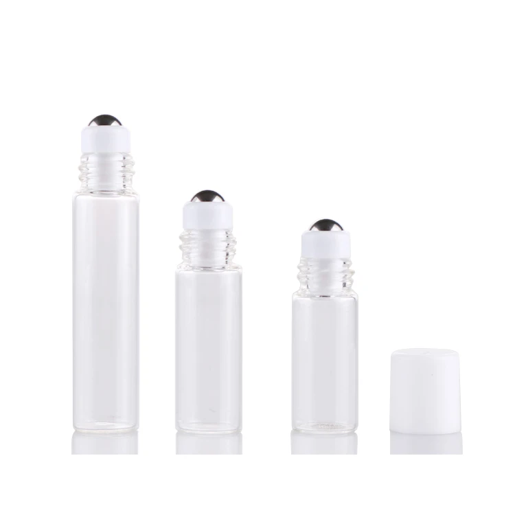 

Enclosing 2ml 3ml 5ml Perfume Roll On Glass Bottle with plastic screw cap