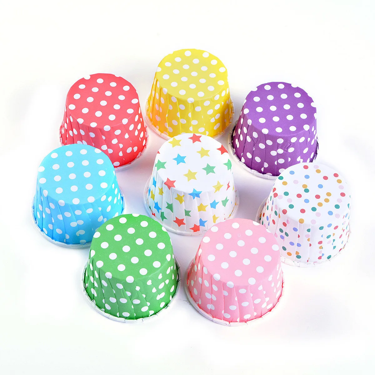 

Spot 100pcs/set cake packaging high-temperature immersion drench membrane cup paper cupcake liners, Picture shown