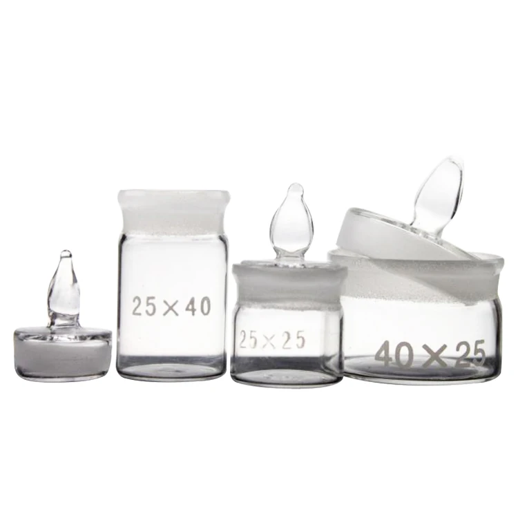 
40*25mm chemical laboratory weighing bottle glass sealed bottle 