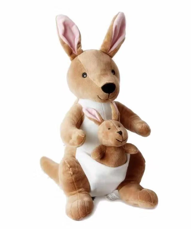 

YIWU ALLO cute kangaroo stuffed animal with baby animated soft mom toy 28cm Soft Animals Stuffed Plush Doll