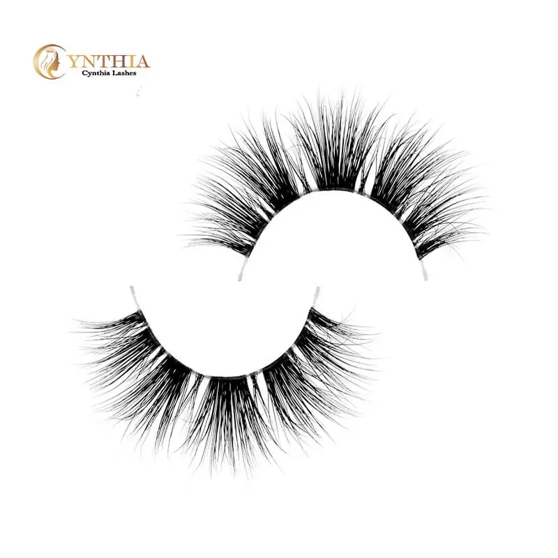 

2022 Hot Selling Wholesale Fluffy 3D Mink False 15-25mm Luxury 100% Soft Handmade Real False Lashes, Black