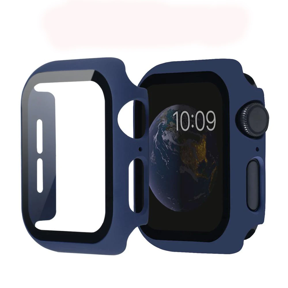 

Screen Protector Hard PC Cover for iWatch 6/SE 40mm 44mm for apple watch tempered glass case, Black,clear and others