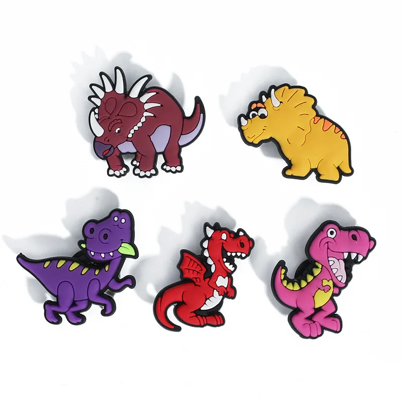 

Assorted Designs dinosaur Available Promotional Shoes Decoration Charms Soft PVC Shoe Charms For Croc luxury charms, As picture