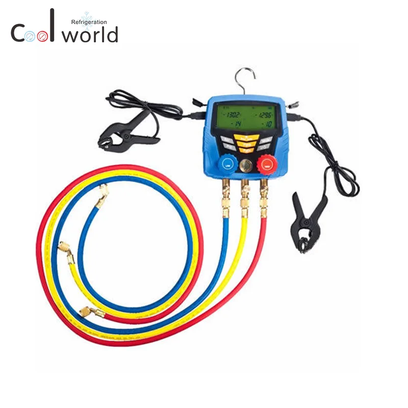 Digital Manifold Gauge Set Multifunction Digital Pressure Gauge For