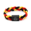 BELGIUM Flag Charm Bracelets World Cup Friendship cool custom braid knot countri flag thread bracelet