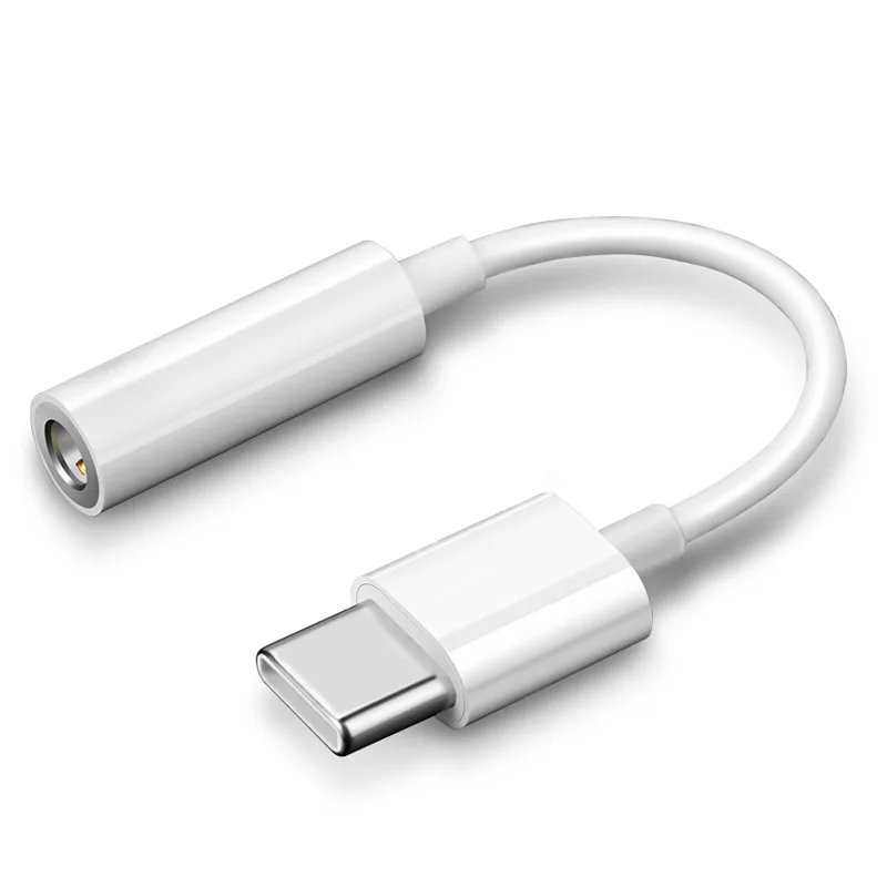 

Type c to 3.5mm headphone jack adapter USB C aux audio cable for Huawei, White