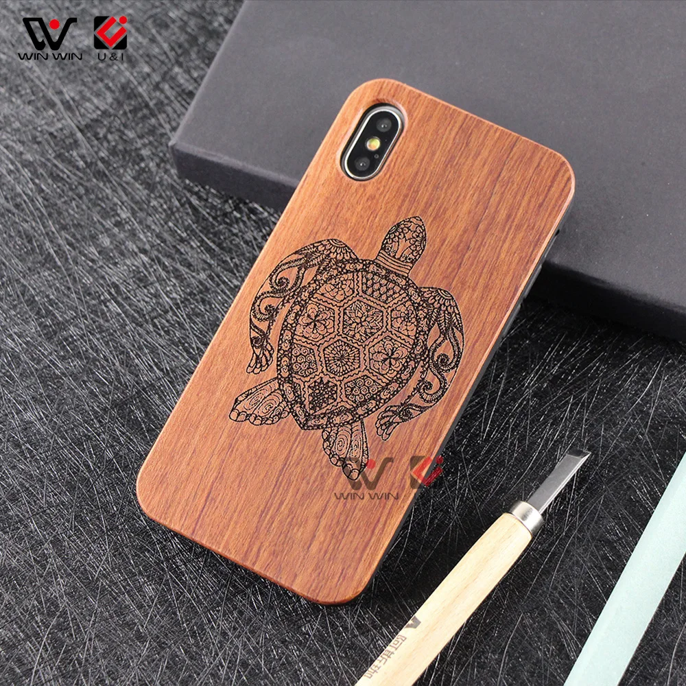 

Unique Newest Wooden Back Cover Cell Phone Case for iPhone X Covers