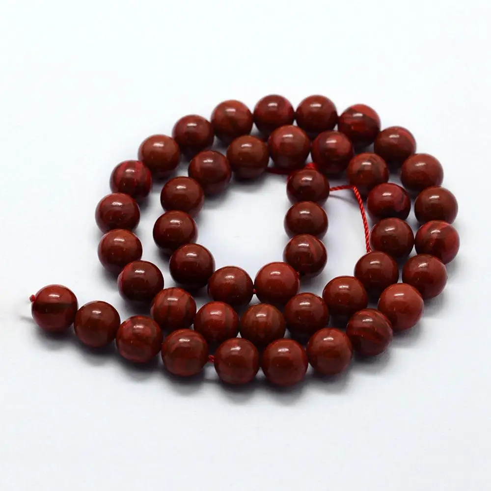 

Pandahall 6mm Natural Loose Round Red Jasper Gemstone Beads