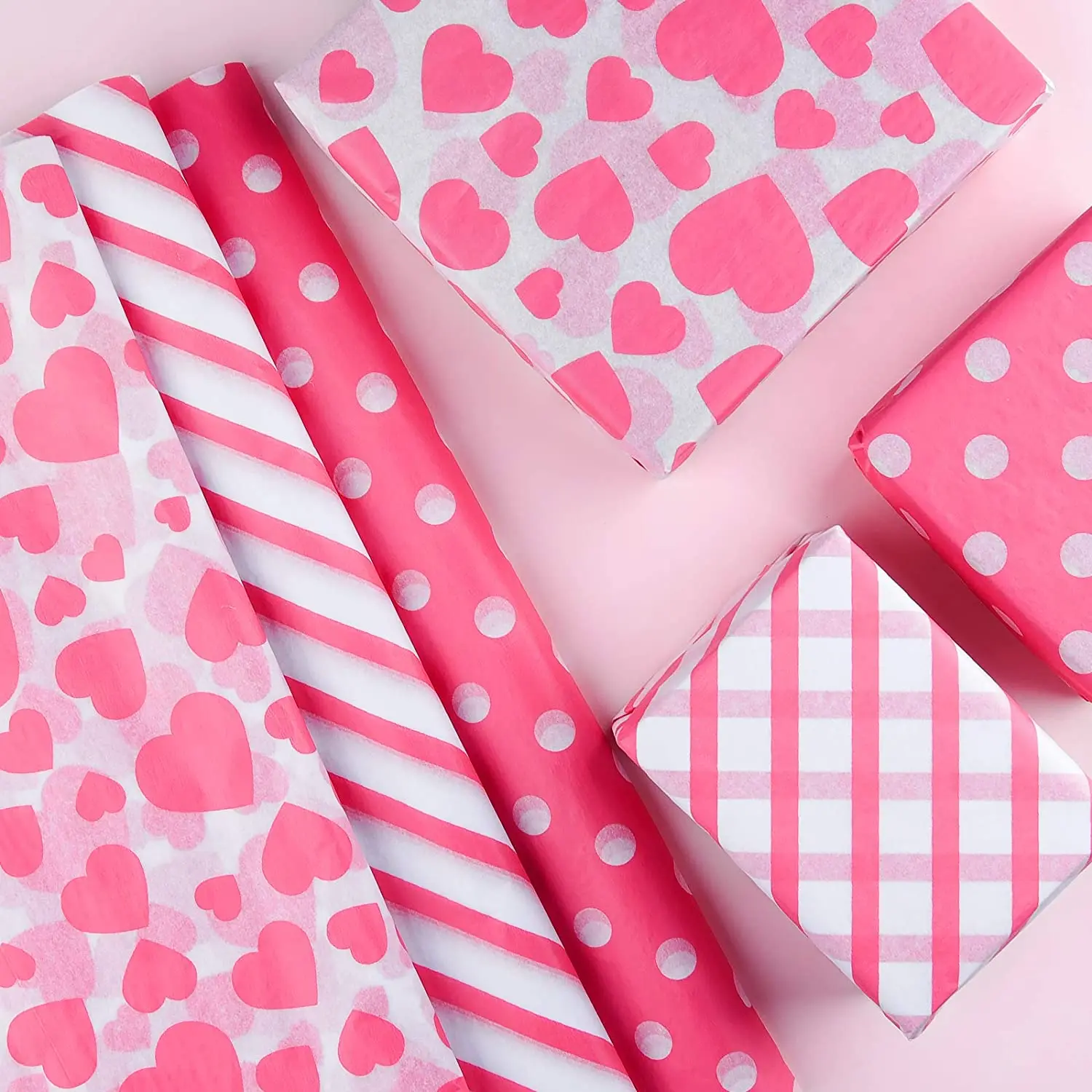

Pink Tissue Paper Sheets Bulk 20 * 14" Wrapping Bags Wine Bottles Wrapping Paper For Packaging