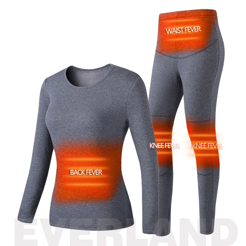 

wholesale winter keep warm ladies inner wear two piece sets heating long johns for women heated thermal underwear, Muti color