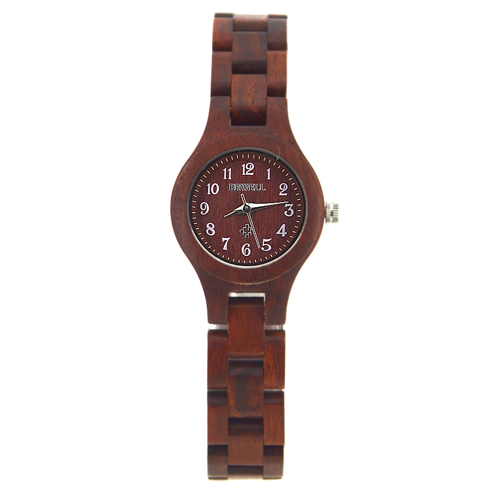 

Red sandal wooden watch Luxury wristwatch Miyota quartz watch for ladies 3 ATM waterproof