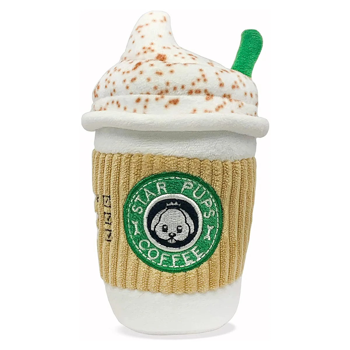 

New Durable Drink Latte Cup Parody Squeaky Plush Coffee Dog Toy Collection, Picture shows