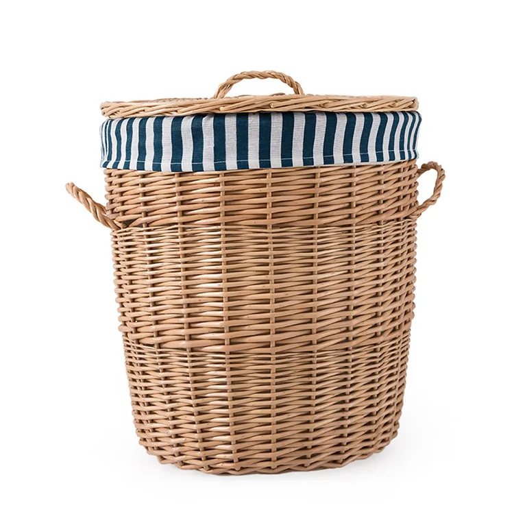 

Custom Large wicker rattan woven knitting dirty clothes toy bathroom laundry storage basket, As photo or as your requirement