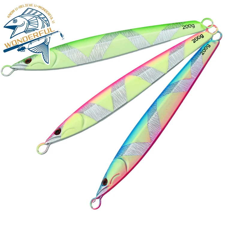 

Factory Price 150g200g250g300g Bionics Long Casting Big Game Sinking Sea Fishing Hard Luminous Lead Slow Jigging Lure