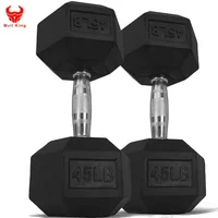 

factory direct hex rubber dumbbell set