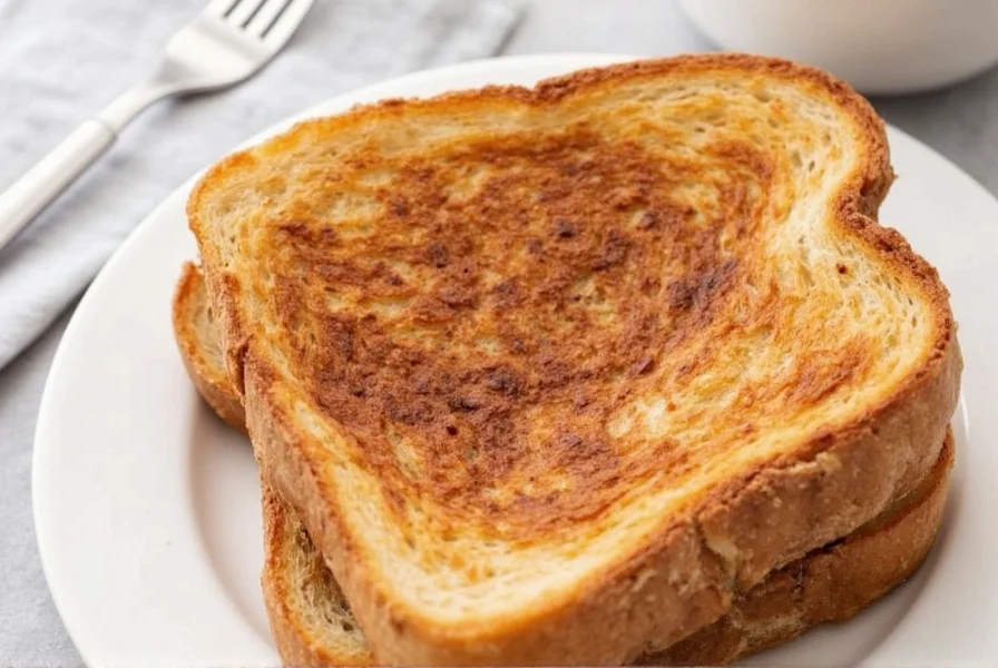 Close-up of hands sprinkling cinnamon sugar mixture onto buttered toast with visible steam rising