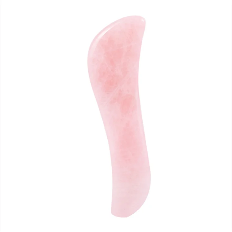 

Advanced S-shape Rose Quartz Jade GuaSha for anti-aging Natural pink Quartz Jade Gua Sha tools