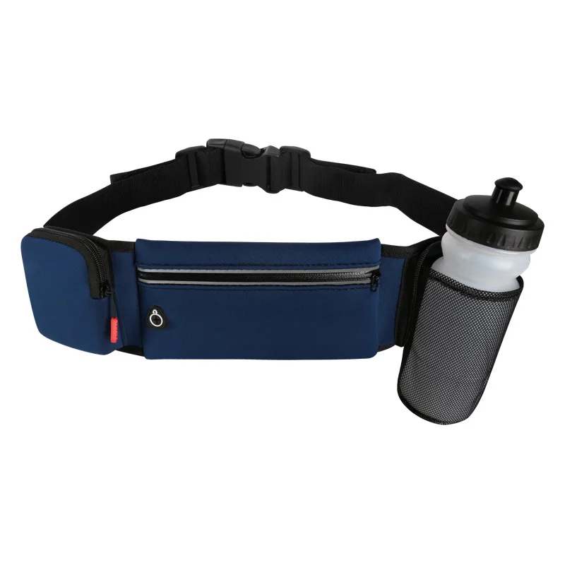 

wholesale promotion hiking bag fanny pack exercise running belt waist bag with adjustable elastic bands water bottle