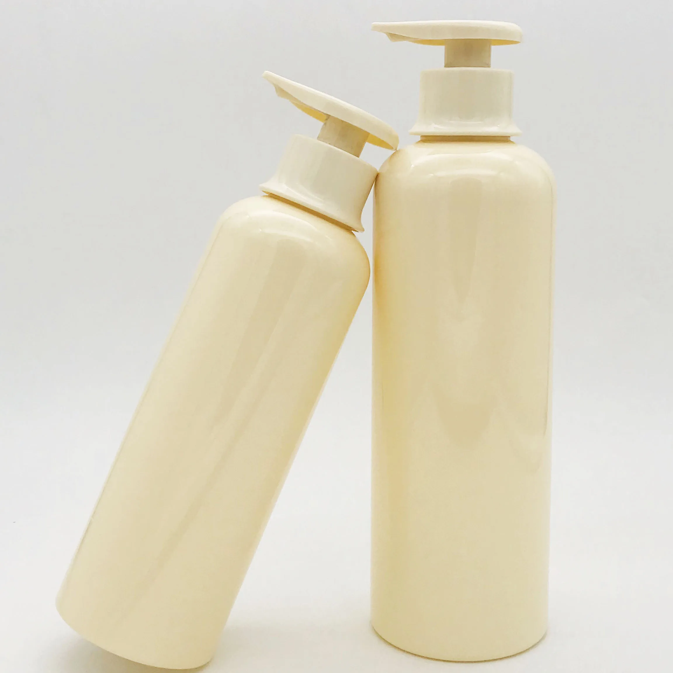 高品质 800毫升 500毫升 pet 塑料圆柱洗发水和沐浴露瓶子泵