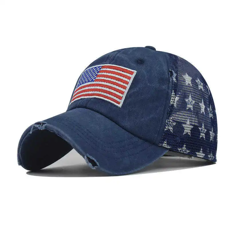 

American flag red jewelry blue hat shape, Gold color