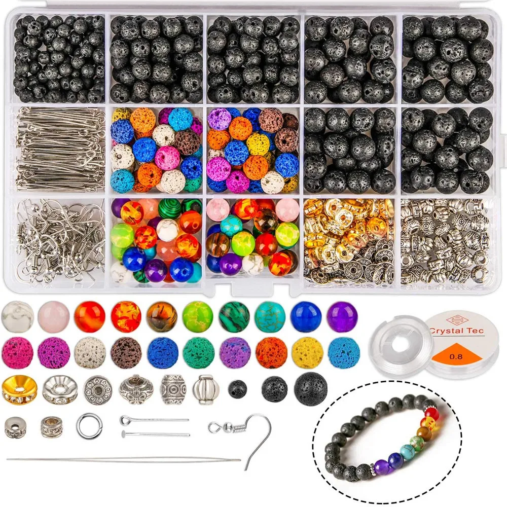 

Hot Selling DIY Jewelry Set Colorful Natural Beads For Jewelry Making, Multi-colors