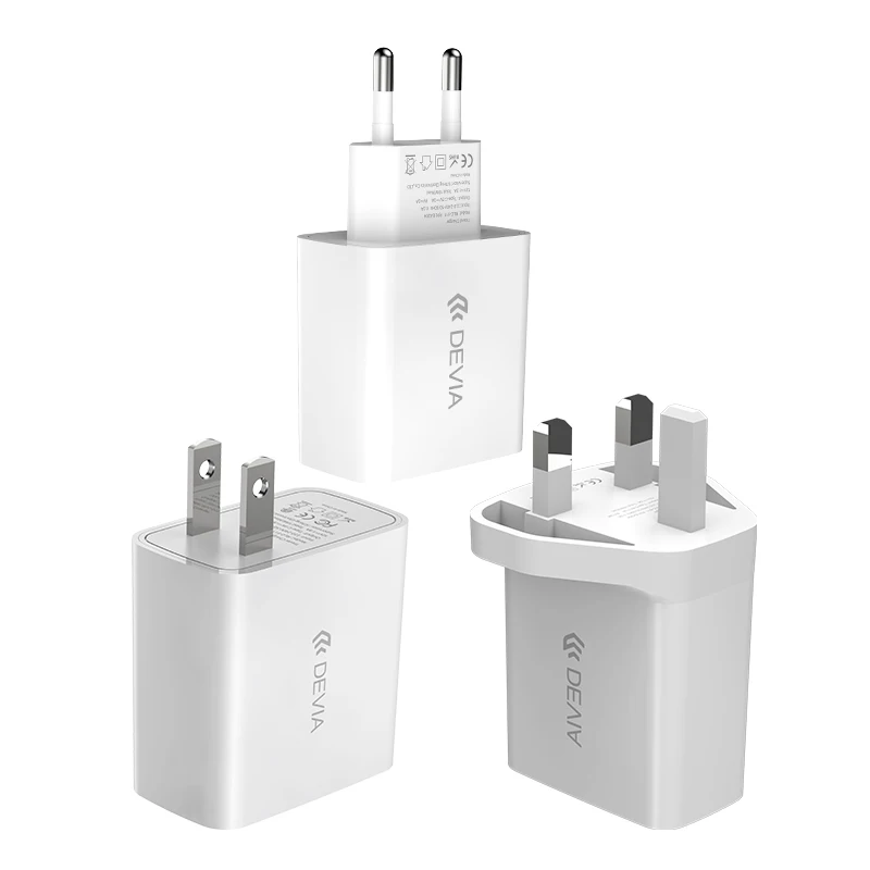 

Devia 20W PD TYPE-C EU US UK Plug cargador tipo c USB Wall chargeur Power Adapter Fast Charger for iPhone,for iPad