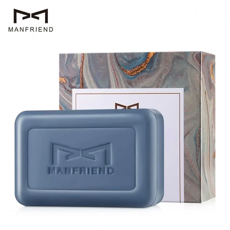 

Custom Logo Soap Stamp Anti Acne Moisturizing Facial Body Lighting Soap, Light blue