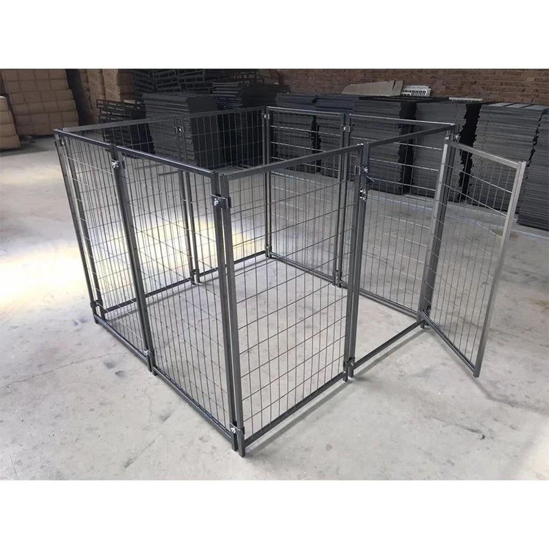 

International hot sales outdoor large dog cage kennel run, Black