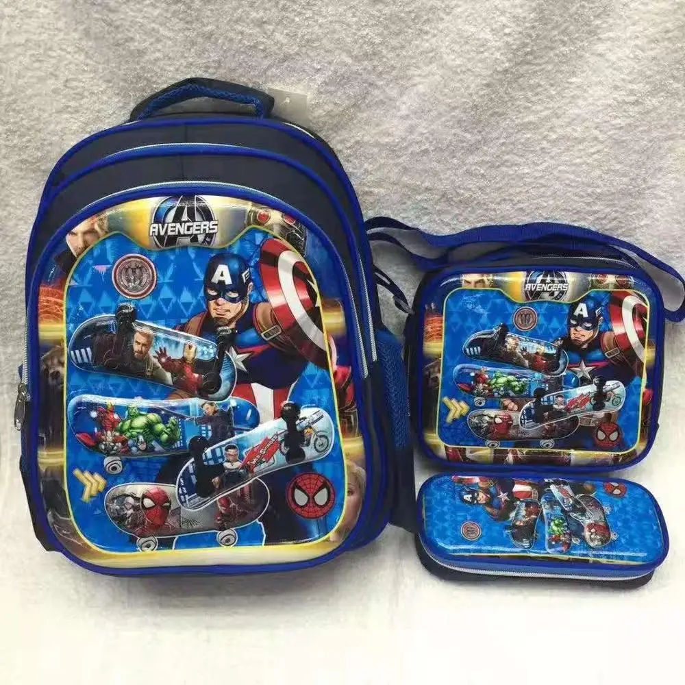 

Pcs/set 3D Cartoon pattern World Kids Backpack Children Schoolbag Gift For Boys