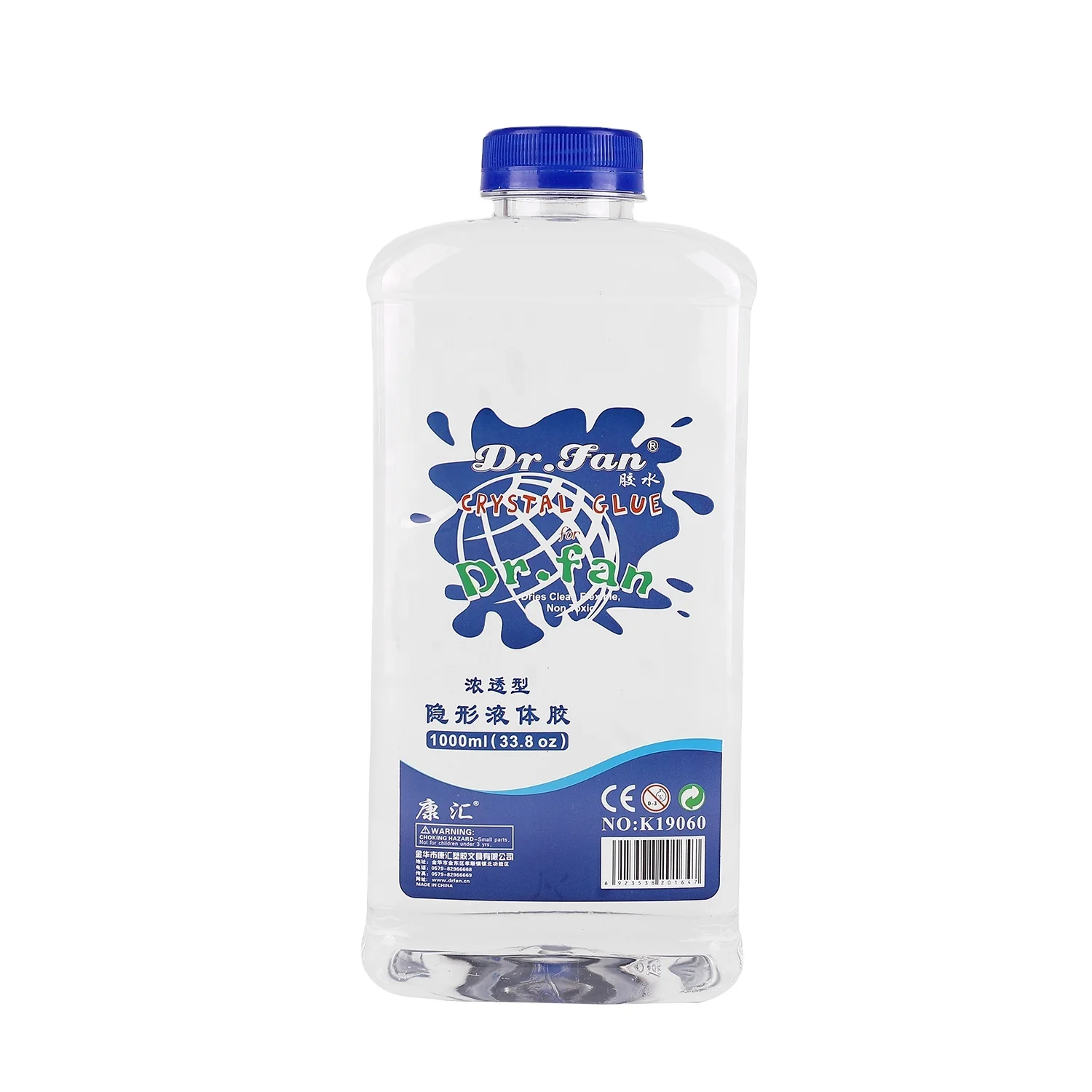 
Dr.fan 1000ml PVA clear Liquid School Washable White glue for make Slime  (1600125950446)
