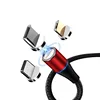 2m Fast Usb Chargering Cable 3 in 1 Micro Charging Type C Data Fast Charging 3.1 Magnetic Cable