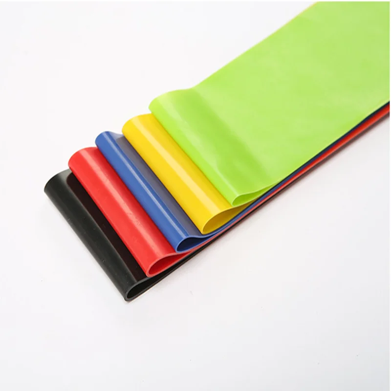 

TPE yoga band Exercise Rubber resistance band Workout fitness theray band, Customized color