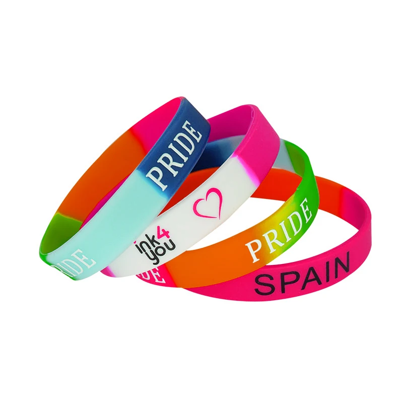 

printed gay pride machine to make silicone bracelets, Customized color