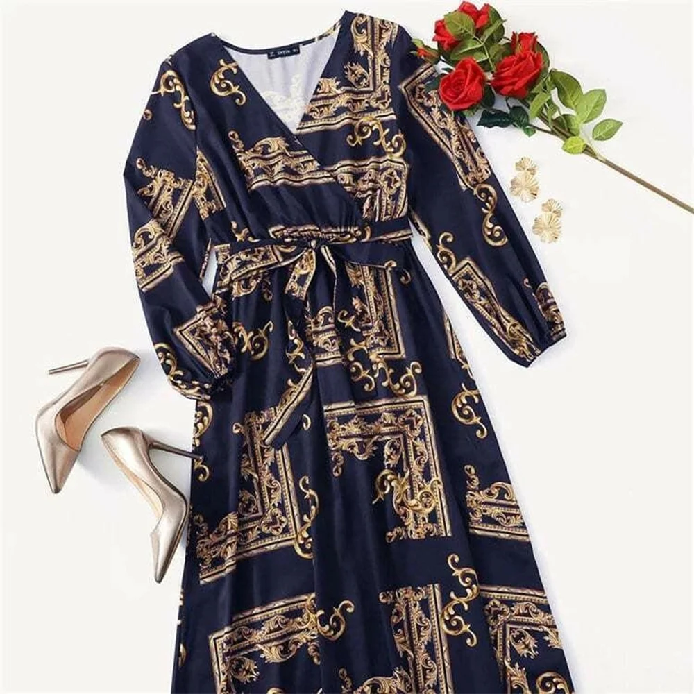 

2021 In Stock Shein Dresses bulk Yindian comfortable women clothing casual plus ladies maxi long sleeve dress, Oem