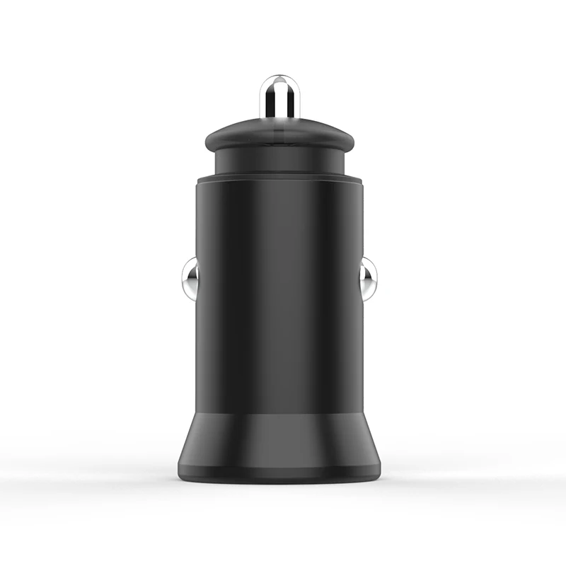 

30W IBD innovative products 2021 aluminium alloy QC3.0&PD Dual Ports super car charger, Black