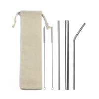 

High quality Stainless Steel Straws Metal Straw logo welcome colorful straw set