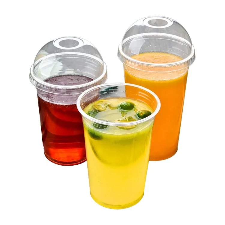 

Custom 100% biodegradable compostable clear disposable plastic cold drinking PET Pla cups