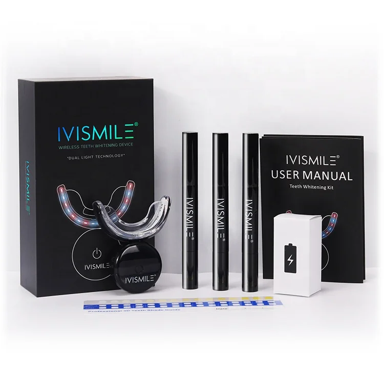 

Hi IVISmile Best selling Luxury Teeth Whitening Home Kit Private Label Box, Wireless Light, Gel Pen Tooth Whitener, Black / white / pink / red / oem