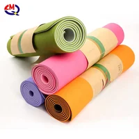 

6mm natural rubber tpe yoga mat thick non-slip female fitness yoga mat for women