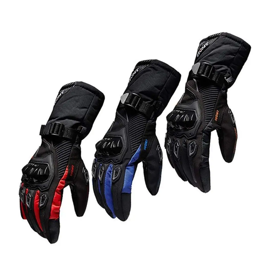 

Outdoor Sports Mountain Bike winter Cycling Gloves full finger, Black/blue/red