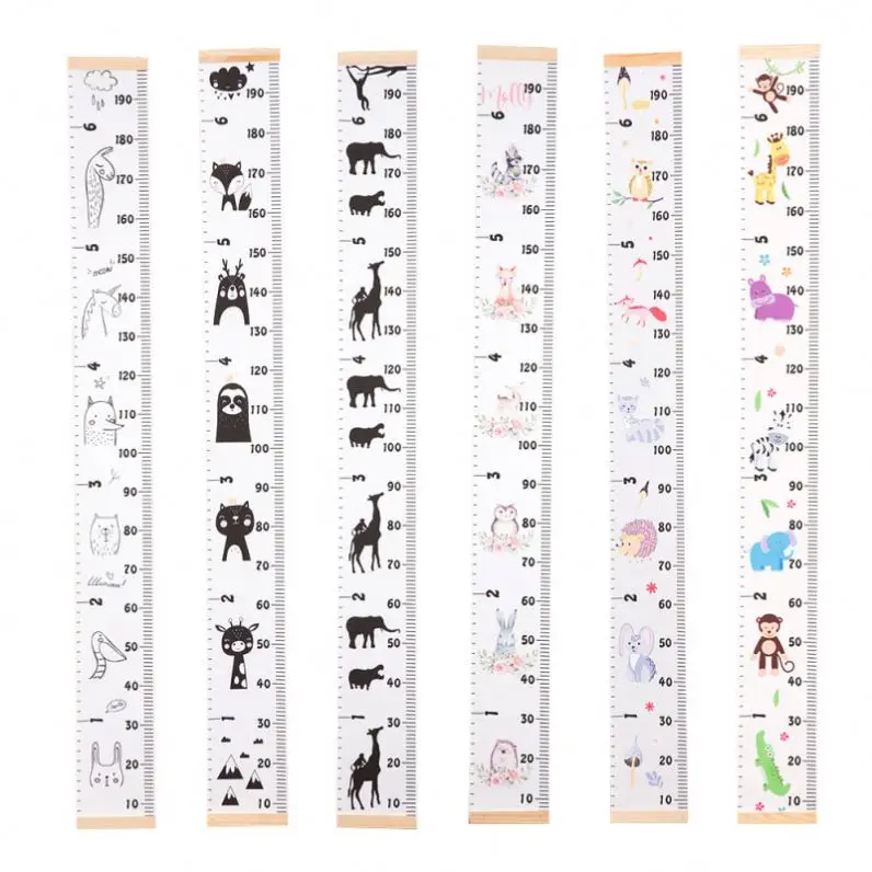 

Good Price Wood Poster Hanger Baby Kids Height Measurement Wall Sticker Growth Chart For Home Decor