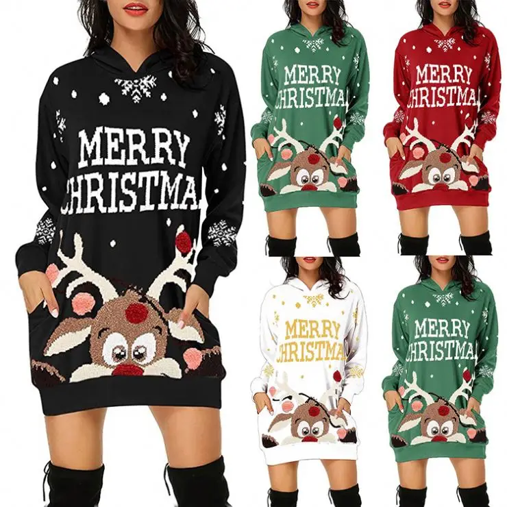 

0120405 Hot Selling Women Winter Clothing 2020 Christmas Long Sleeve Hoodies For Women