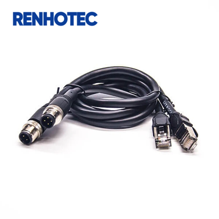 Industrial Ethernet Cable M12 D Coded to RJ45