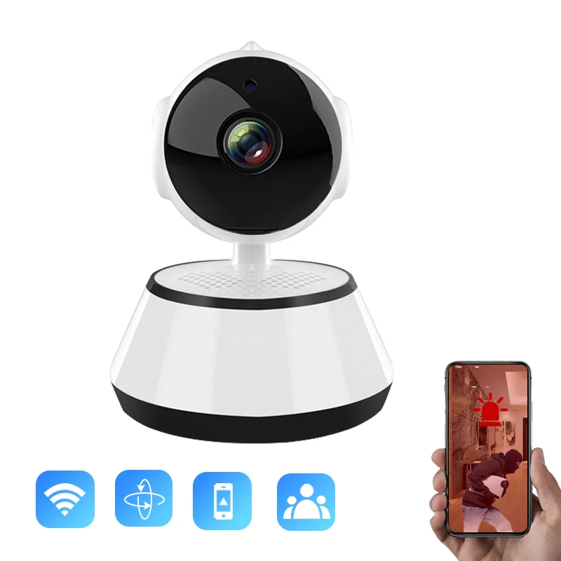 

Home Security Indoor V380 Pro Camera Wireless Baby Monitor HD 720P Rotating 360 Degree Smart WiFi PTZ IP Camera V380