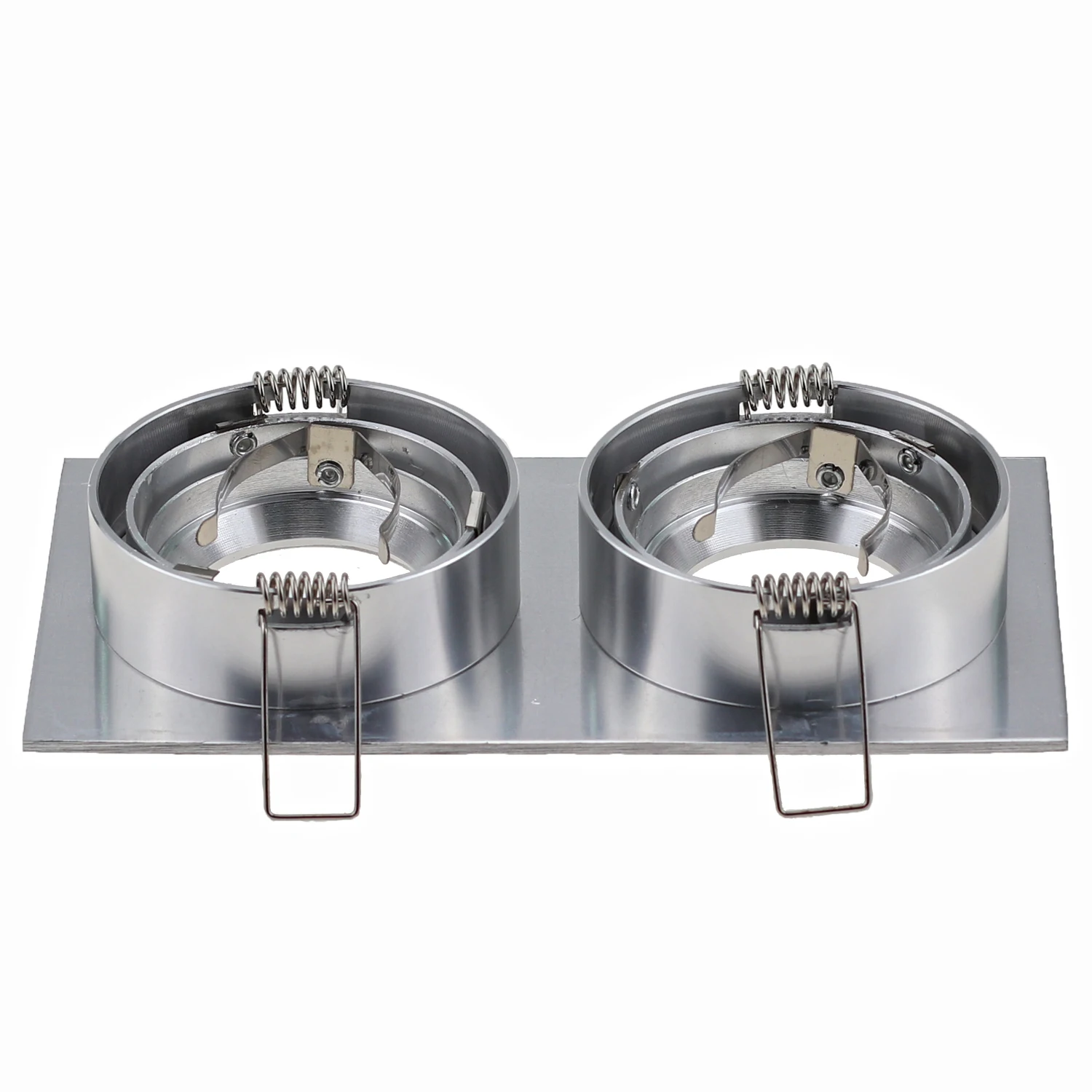 
New Arrival Double Head GU10 Ring Spotlight Recessed Led Downlgiht Casing Mr16 Spot Light Holder Frame 