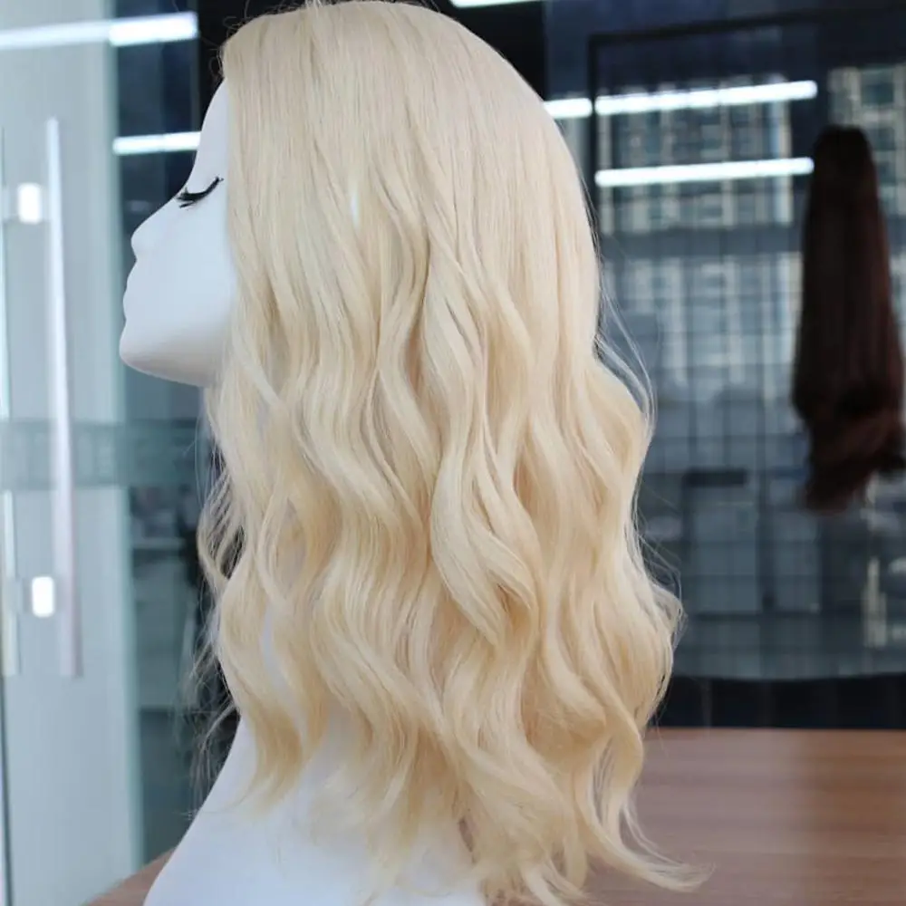

Premier Virgin European remy hair pre plucked hairline transparent lace full lace human hair wigs blonde color 613 wigs