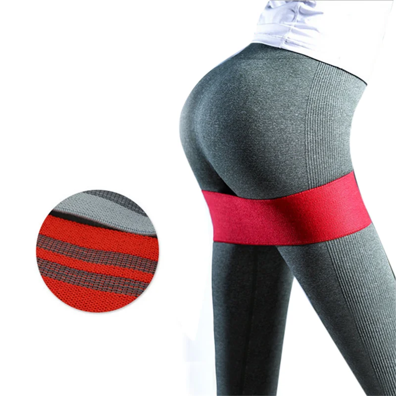 

Set of 3 Hip Circle exercise Resistance fabric glute bands with custom logo and carry bag, 5 colors