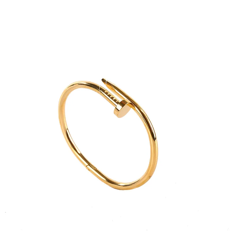 

European and American couples nail stainless steel jewelry opening 4 color bracelet