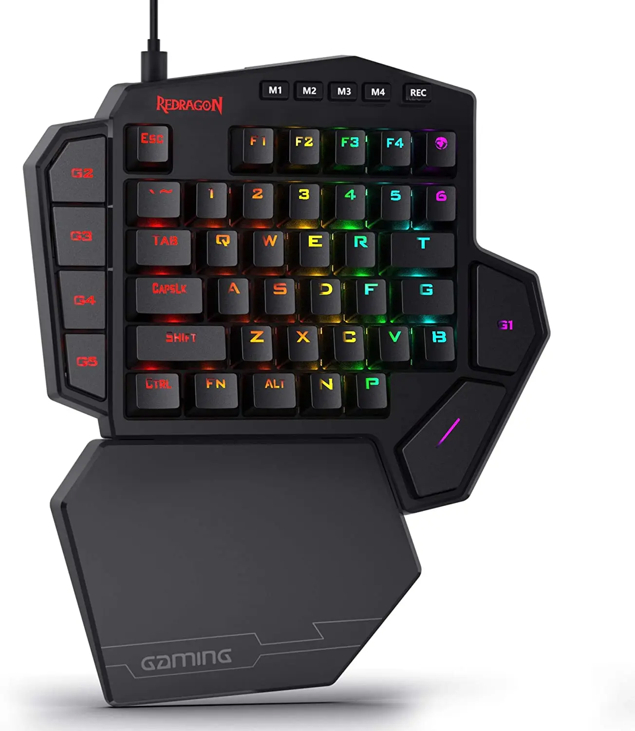 

Redragon K585 DITI One-Handed RGB Mechanical Gaming Keyboard Professional Gaming Keypad with 7 Onboard Macro Keys, Black